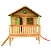 Spielhaus A030.040.00 - Rot/Braun, KONVENTIONELL, Holz/Kunststoff (349/233/212cm) - Ambia Garden