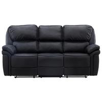 3-Sitzer-Sofa Saranda - Schwarz, Design, Kunststoff/Textil (228/103/99cm) - Livetastic