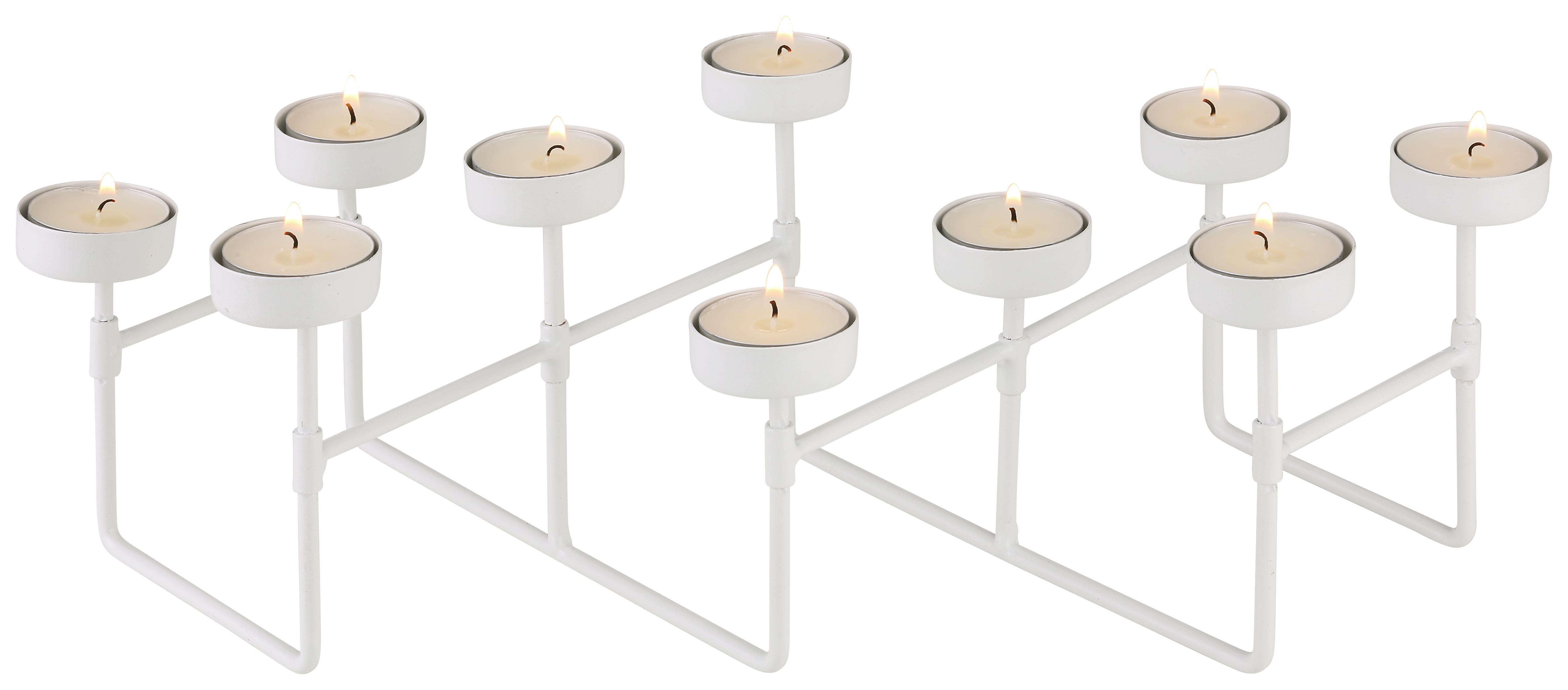 Držák Na Čajovou Svíčku Mila - bílá, kov (23/12/12cm) - Mömax modern living