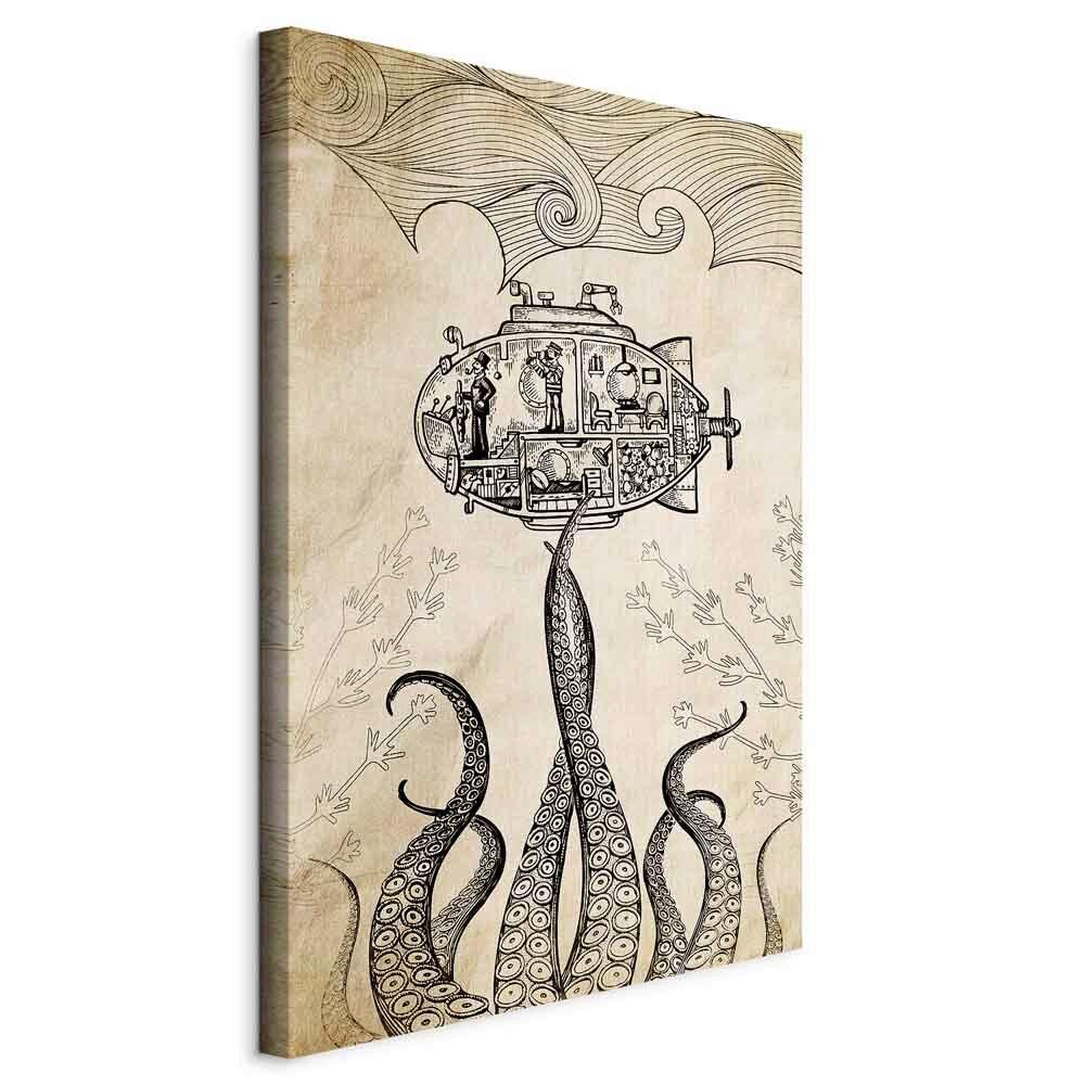 Leinwandbild Schwarz Cappuccino B: 80 cm