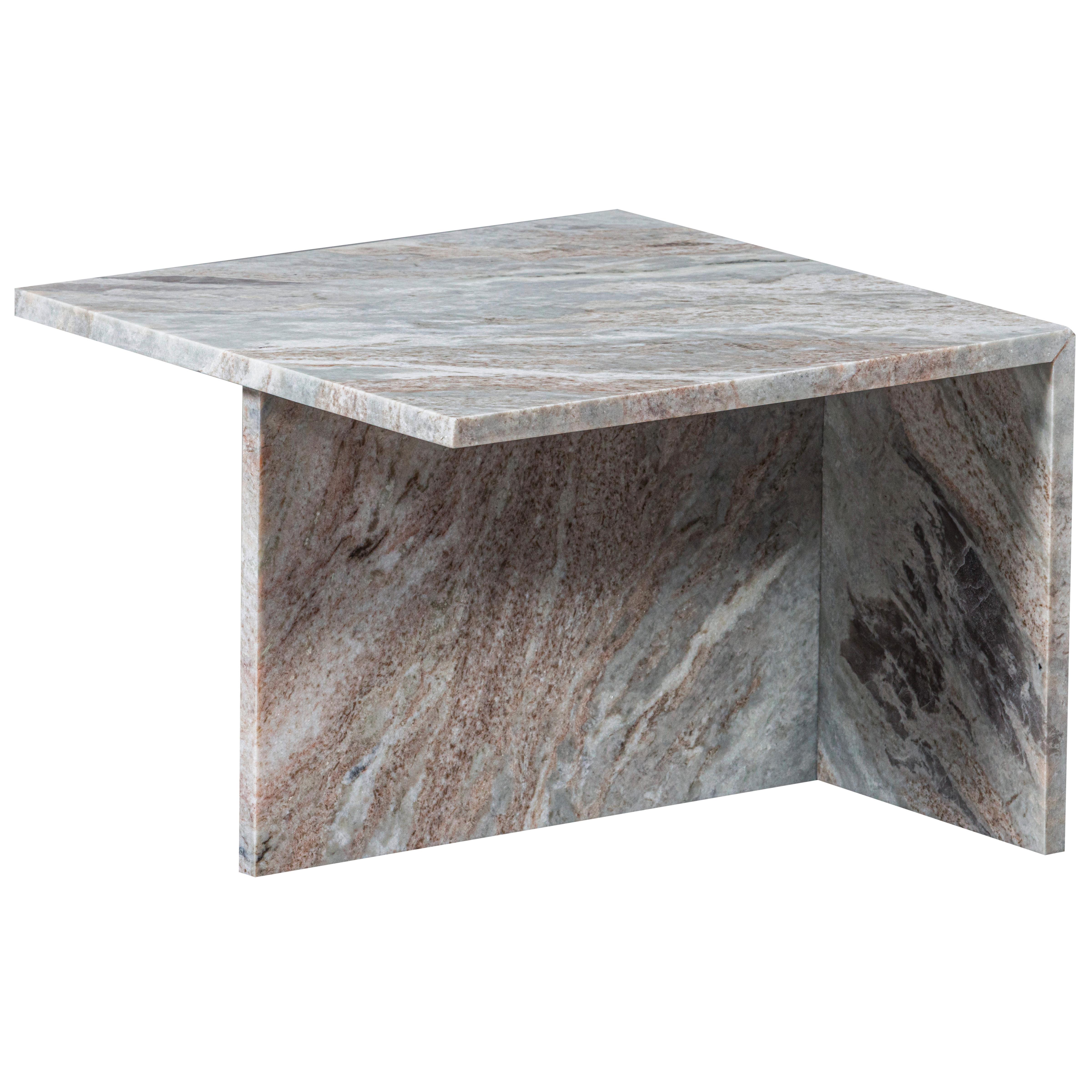 Beistelltisch Xhail Naturfarben L: 50 cm - Naturfarben, Design, Stein (50/50/35cm) - Livetastic