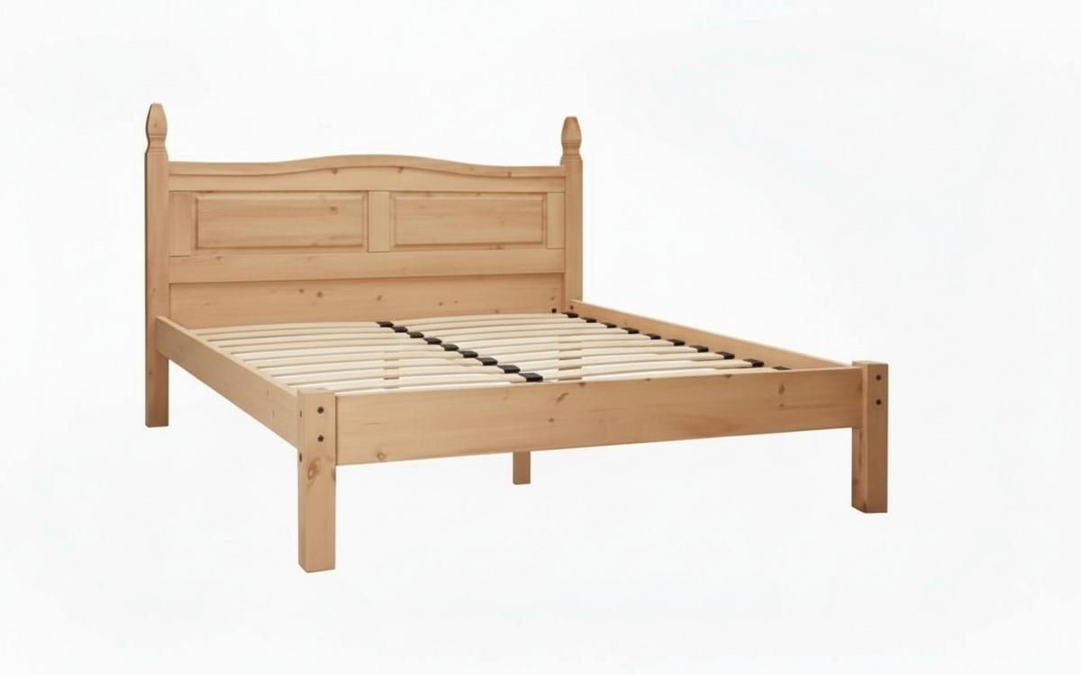 BETT Honig/Naturfarben 180x200cm - Naturfarben/Honig, Natur, Holz (180/200cm) - Livetastic