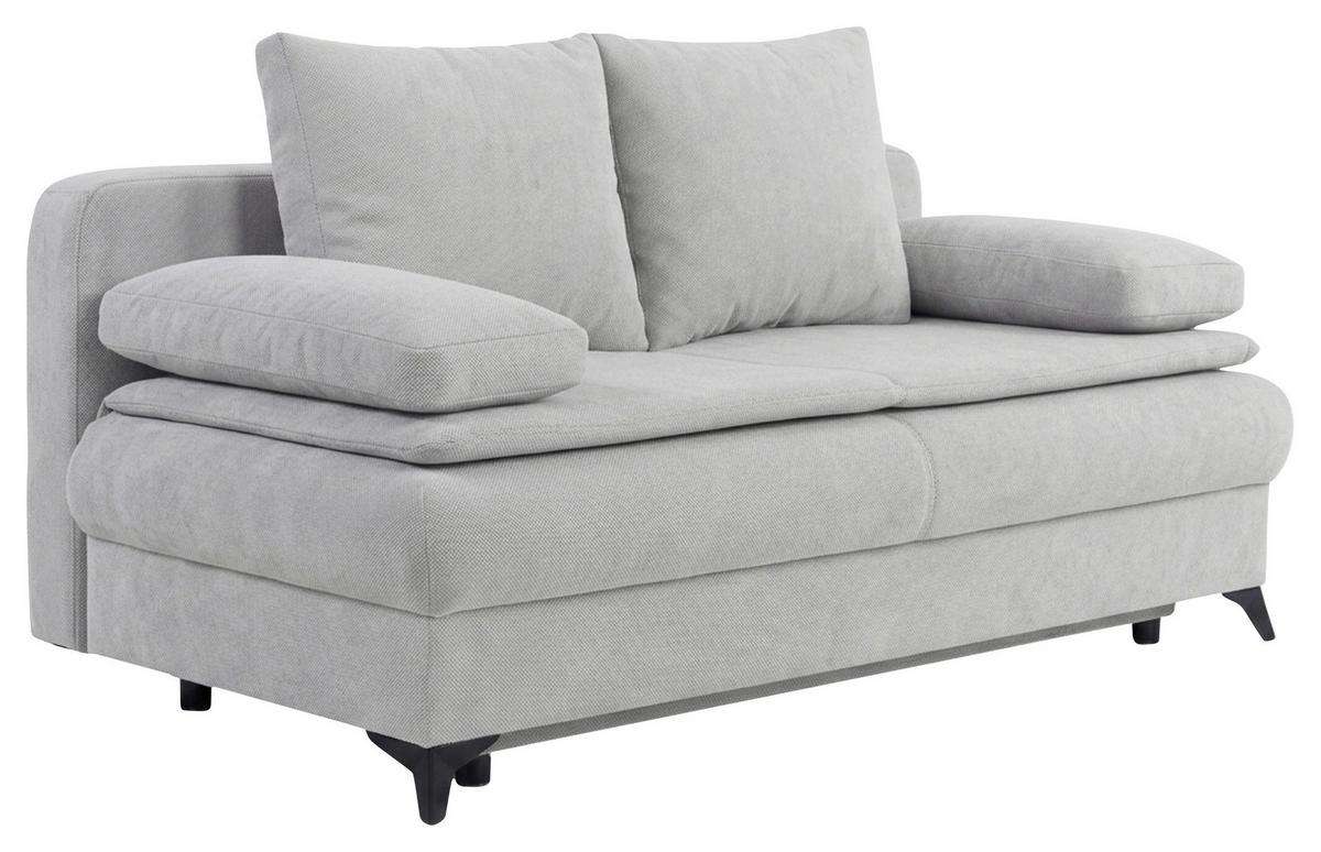 Rozkladacia pohovka KEN, sivá - čierna/sivá, Konventionell, kompozitné drevo/textil (209/105cm) - Based