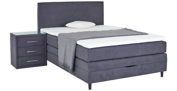 Boxspringbett Kleopatra - Anthrazit, KONVENTIONELL, Holz/Holzwerkstoff (140/200cm) - Ondega