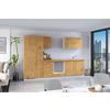 Küchenzeile Ip1200 ohne Geräte 310 cm Eiche Dekor - Eichefarben/Weiß, Basics, Holzwerkstoff (310cm) - Impuls