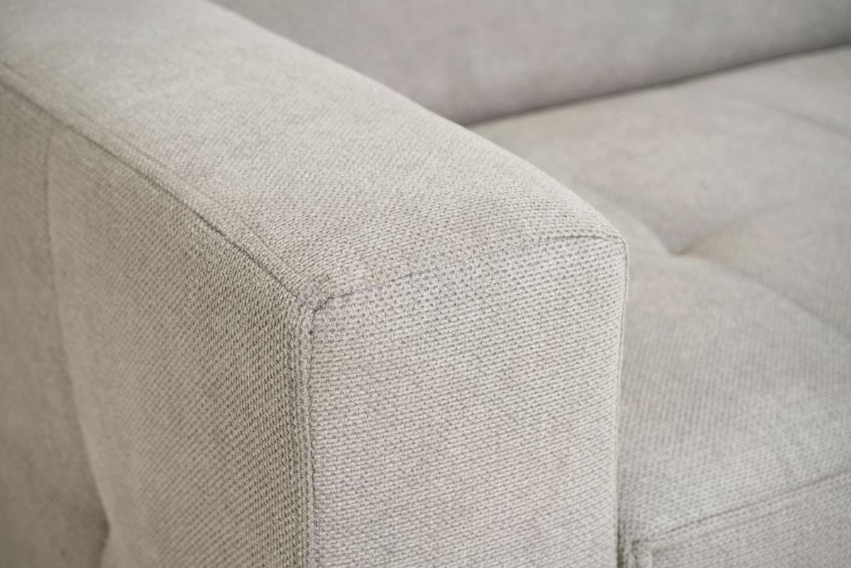 Rohová sedačka MARCO, oboustranná, béžový velur - černá/béžová, Konvenční, kov/dřevo (238/78-94/170cm)