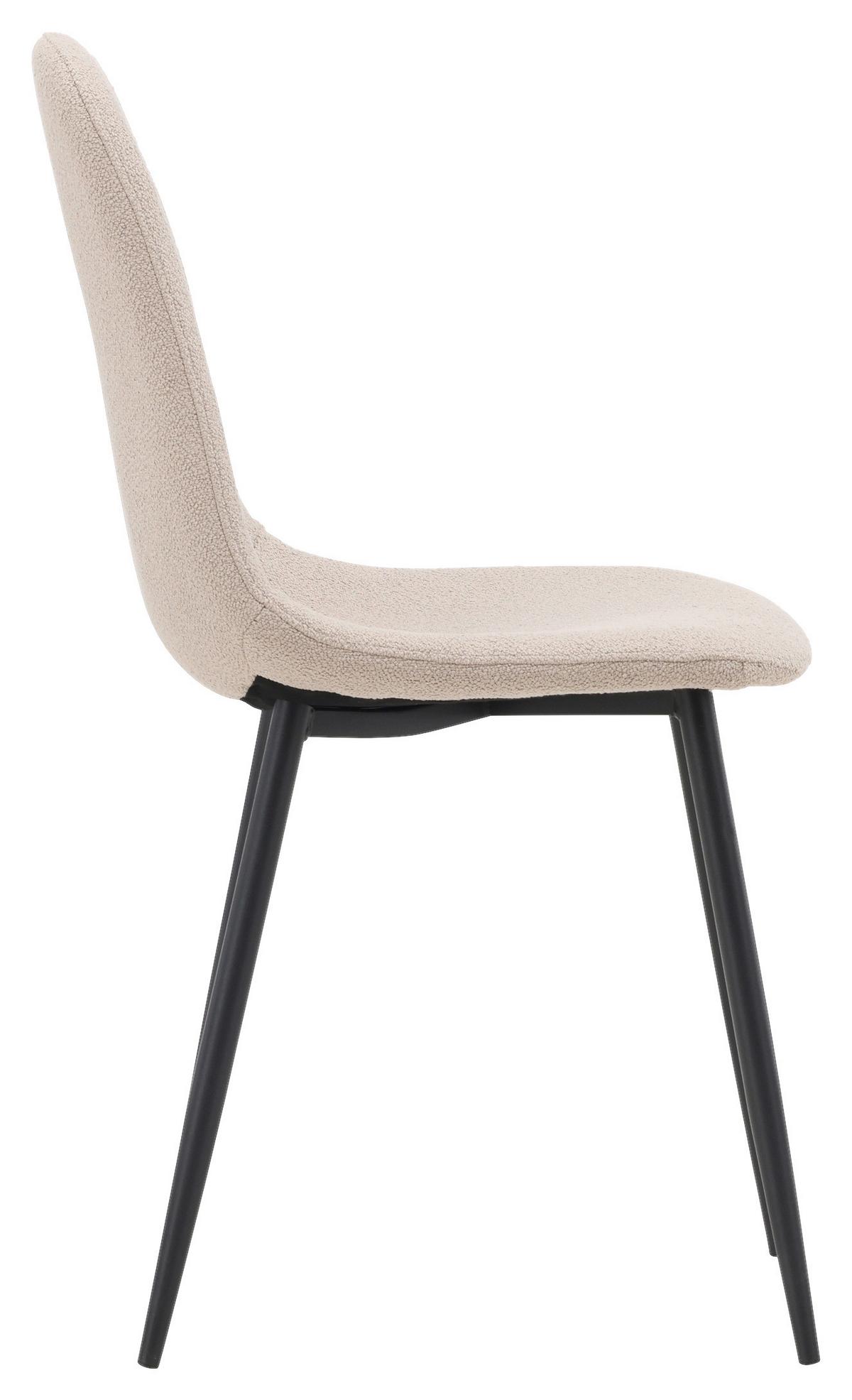 Stuhl-Set Polar - Beige/Schwarz, Design, Textil/Metall (45/90/52cm) - Livetastic