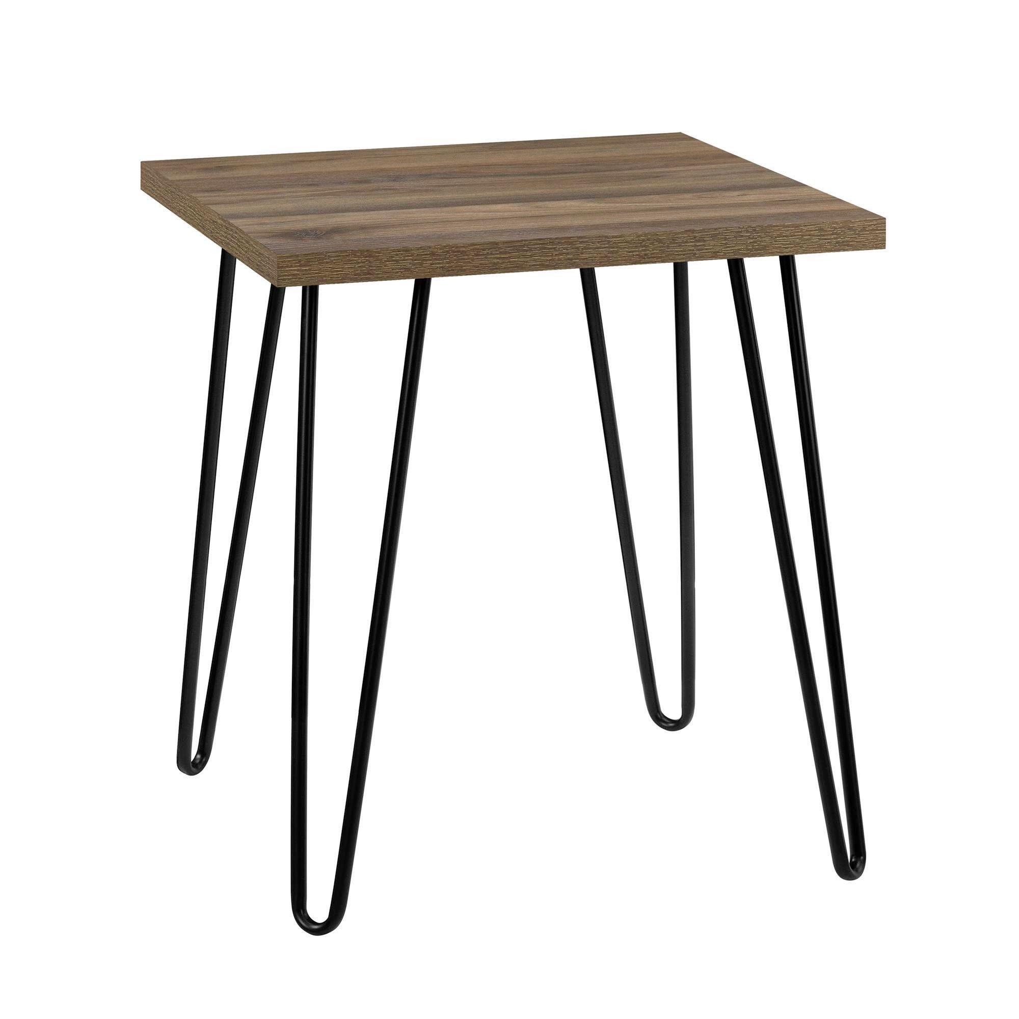 BEISTELLTISCH Owen Walnuss Dekor B: 49 cm - Walnussfarben/Schwarz, Design, Papier/Holzwerkstoff (49/49/55cm) - MID.YOU