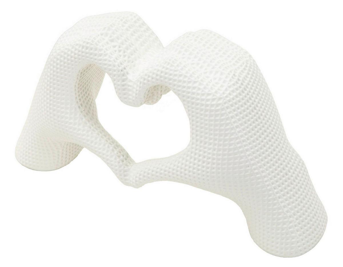 Skulptur Kúnststoff, Weiß - Basics, Kunststoff (25/13.5/7.5cm)