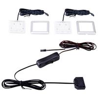 Unterbauleuchten 2erset Led Cabinet-Leuchten - Anthrazit, MODERN, Kunststoff (5/5/0,5cm)