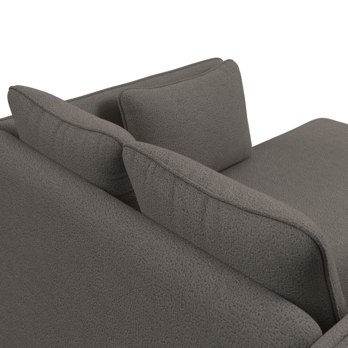 Relaxačné ležadlo SANDY, sivá ženilka, max.140 kg - čierna/sivá, Modern, kov/drevo (120/74/160cm) - Bessagi Home