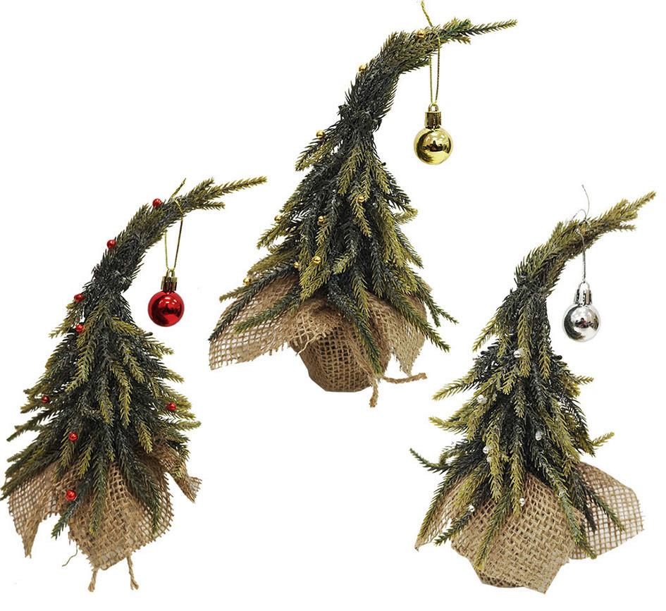 Weihnachtsbaum Luca - Schwarz/Grün, KONVENTIONELL, Kunststoff/Textil (10/8/22cm) - Luca Bessoni