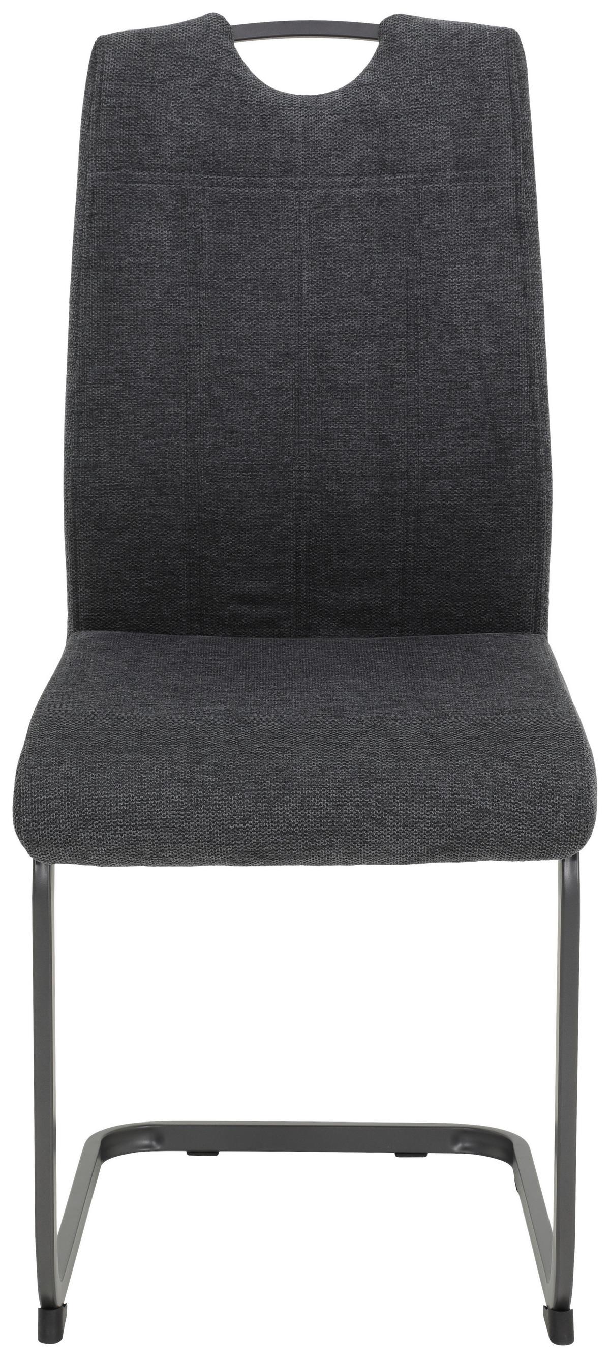 Schwingstuhl-Set Britta S Anthrazit - Anthrazit/Grau, MODERN, Textil/Metall (44/100/59cm) - MID.YOU