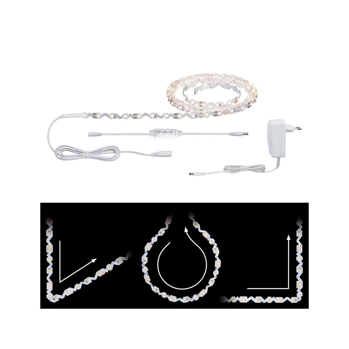 Led-streifen L: 3 M Stufenverstellbar - Weiß, Design, Kunststoff (300/0,9/0,15cm) - Paulmann