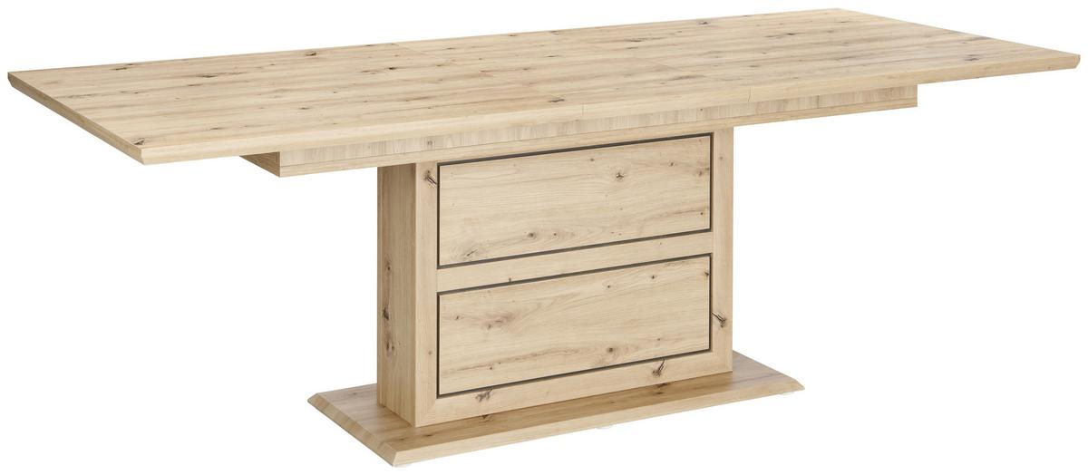 ROZŤAHOVACÍ STÔL HARVEY 180 AZ - farba duba/antracitová, Konventionell, kompozitné drevo (180/76,5/90cm)