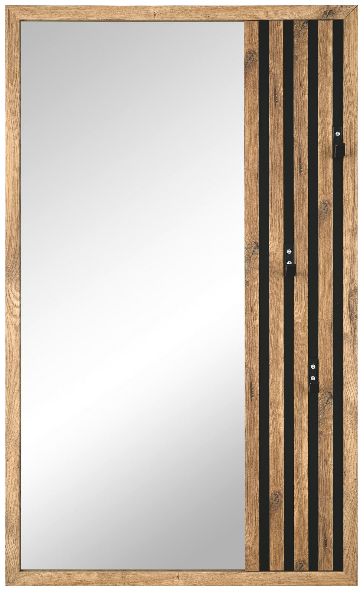 Wandgarderobe Savannah IIi Weiß B: - Eichefarben, Trend, Glas/Holzwerkstoff (60/100/1,63cm)