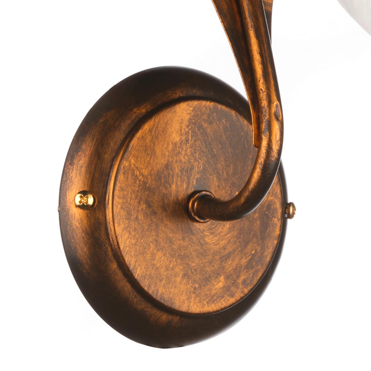 Wandleuchte Perlmutt Bronzefarben L: 25 cm - Perlmutt/Bronzefarben, KONVENTIONELL, Glas/Metall (25/19/32cm)