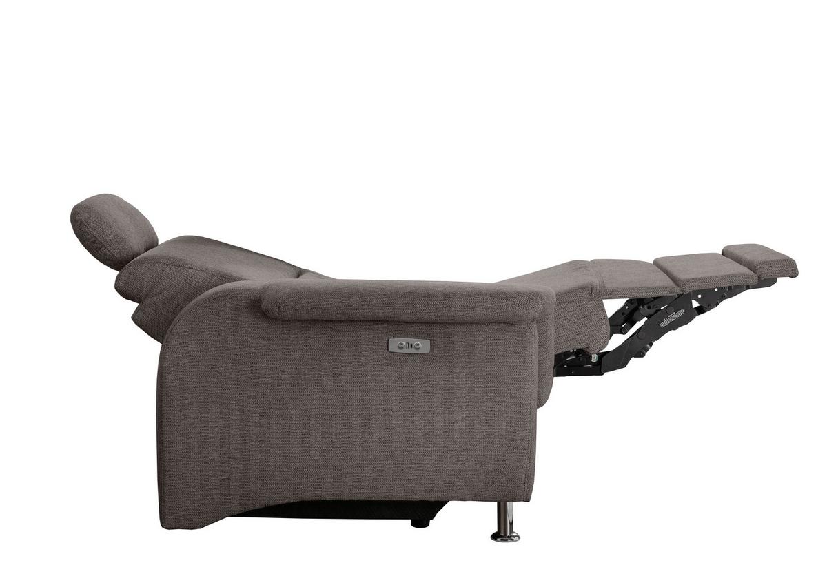Ecksofa Mit Stauraum Parole Graubraun Chenille - Chromfarben/Graubraun, KONVENTIONELL, Textil (231/184cm) - Livetastic