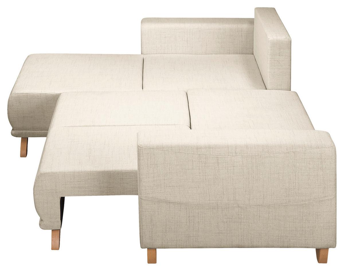 Ecksofa Bella Hellgrau S: 257x174 cm - Wengefarben/Hellgrau, Design, Textil (257/174cm) - Livetastic