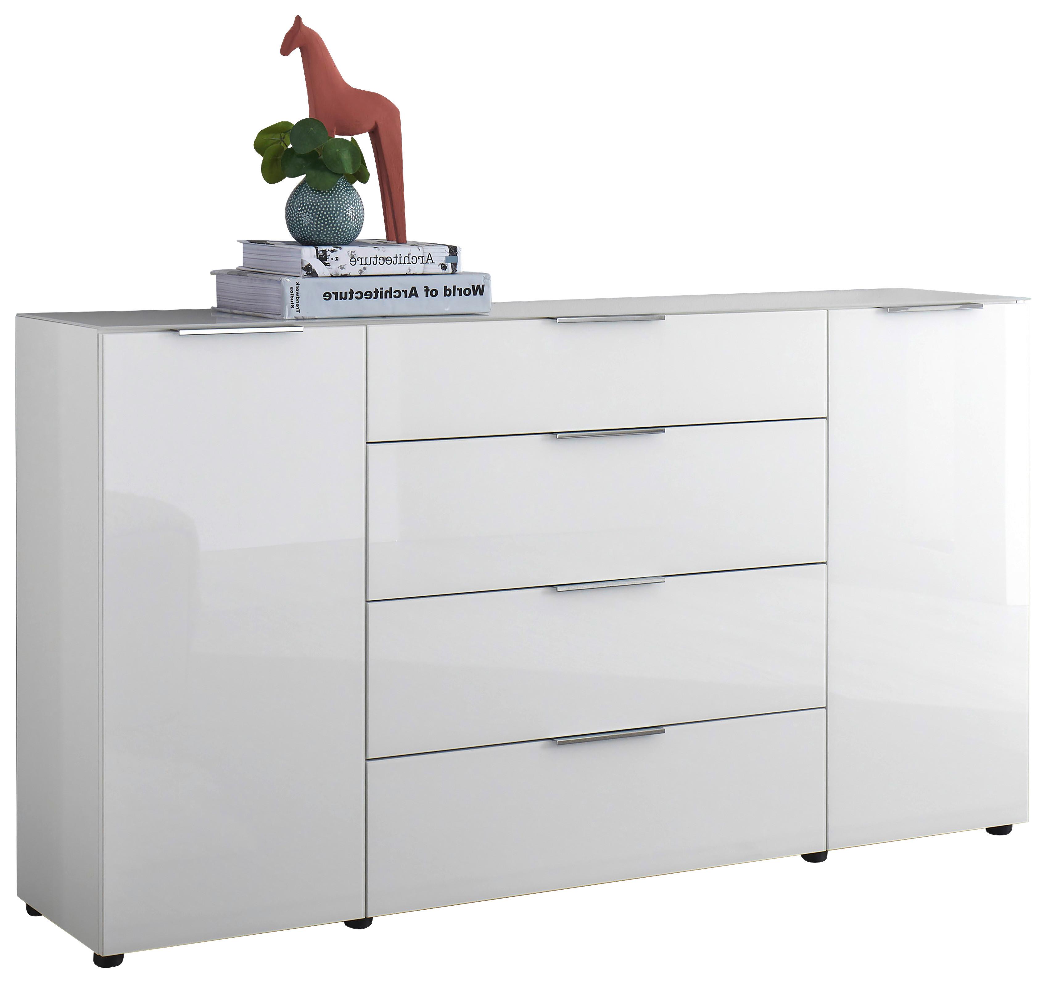 ŠIROKÁ KOMODA SIENA -EXKLUSIV- - čierna/biela, Modern, kov/kompozitné drevo (180/99/40cm) - Mömax