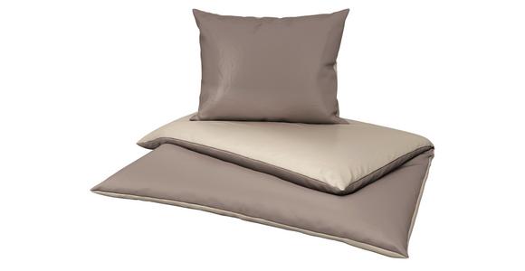 Satin-Bettwäsche 140x200 cm Melissa Taupe/Beige - Taupe/Beige, MODERN, Textil - Luca Bessoni