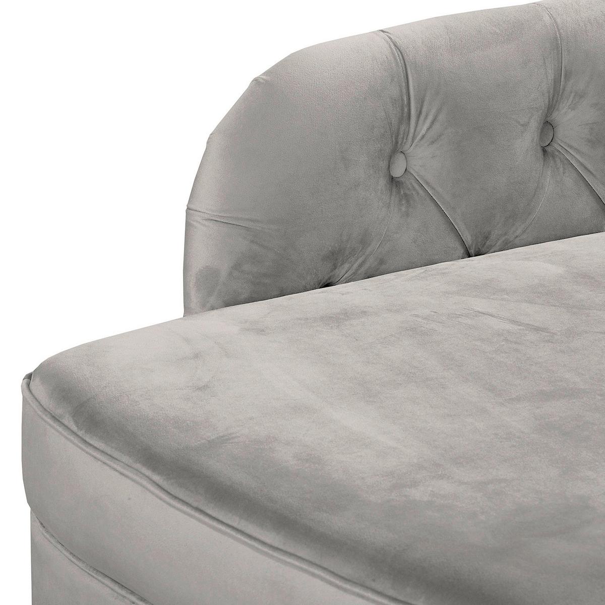 Récamiere Pako Grau B: 185cm - Braun/Grau, Design, Textil (185/93/75cm) - Livetastic