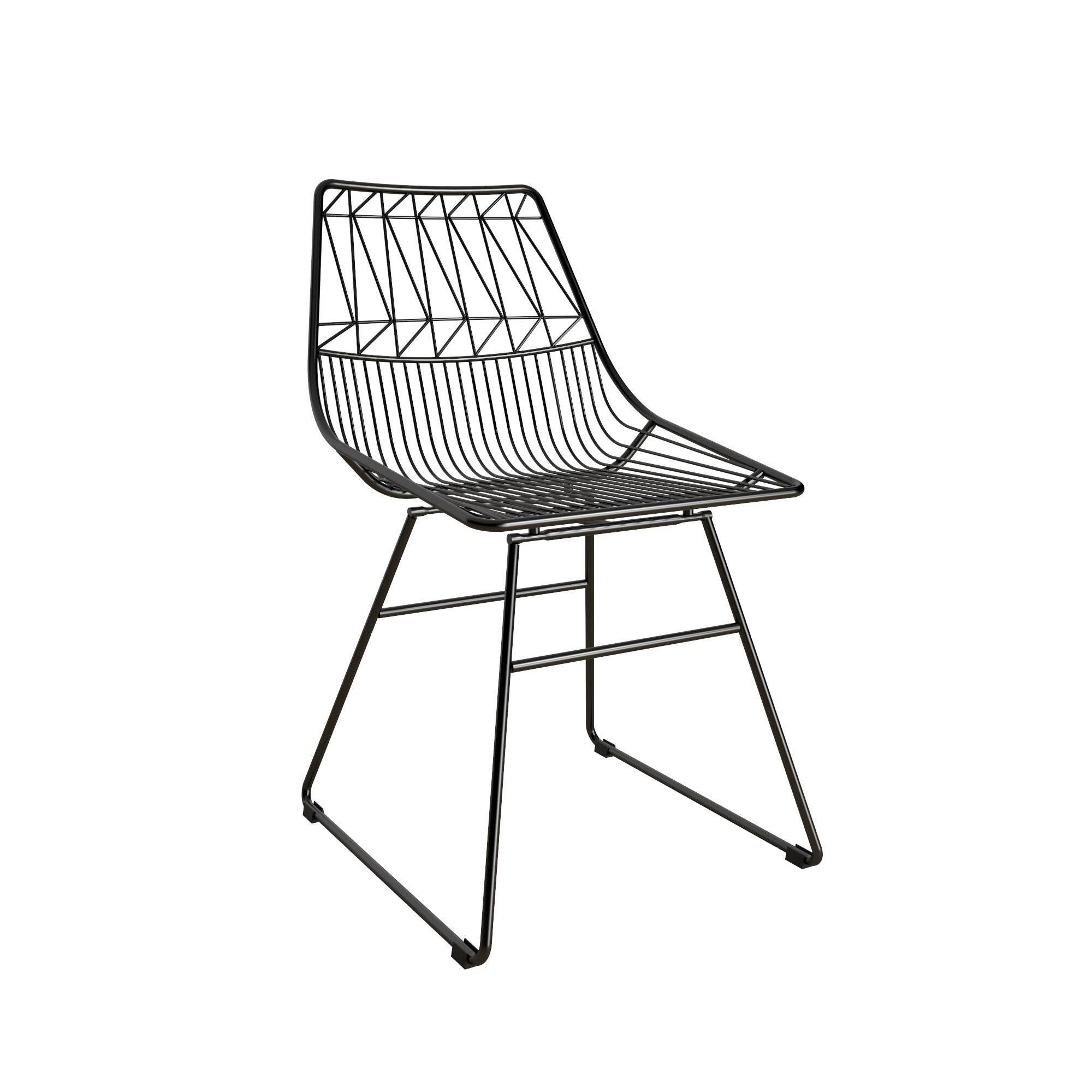 STUHL Astrid Schwarz B: 55 cm - Schwarz, Design, Metall (55/79/47cm) - MID.YOU