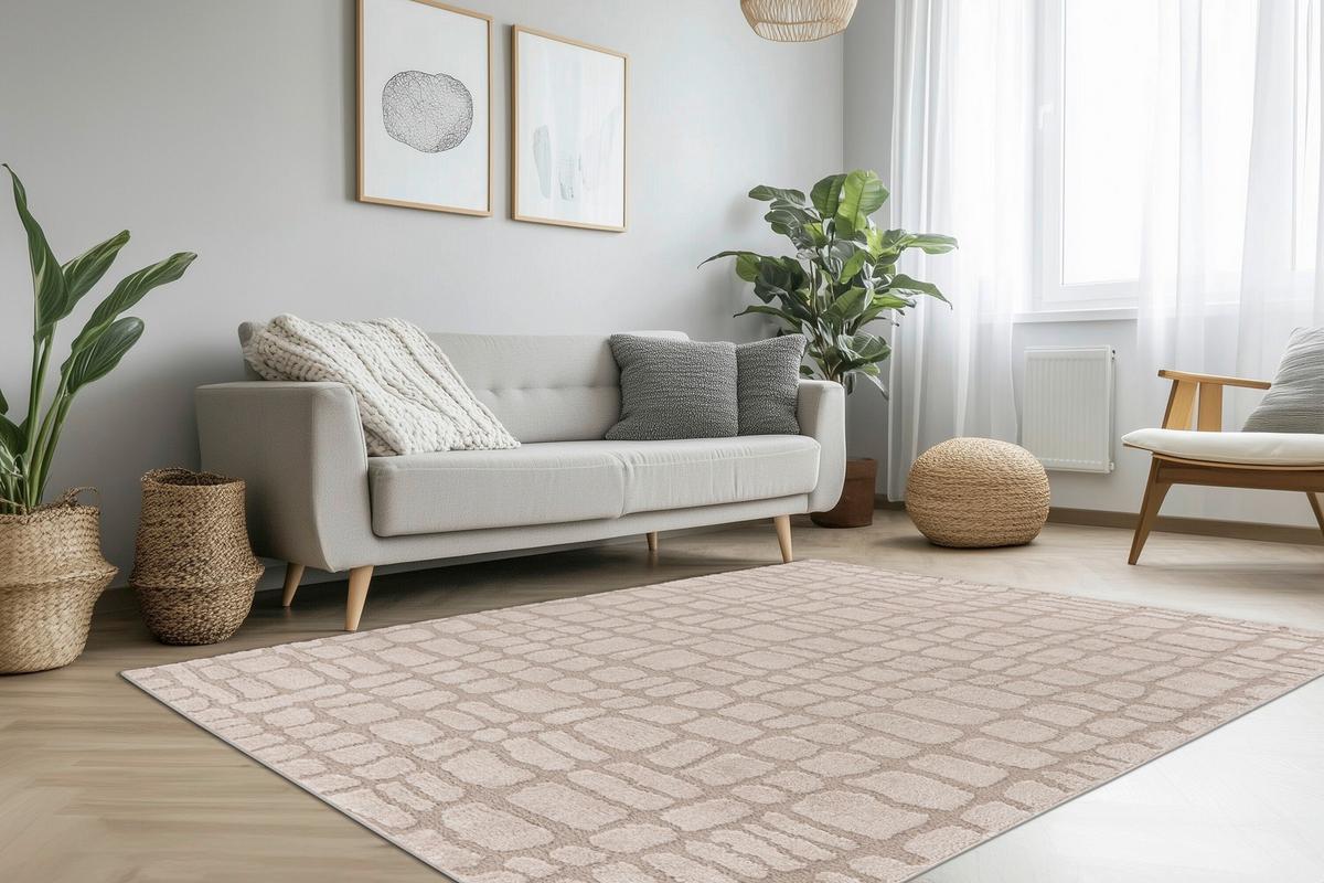 Flachwebteppich Beige, BxL: ca. 120x170 cm - Beige, Basics, Textil (120/170cm) - Kayoom