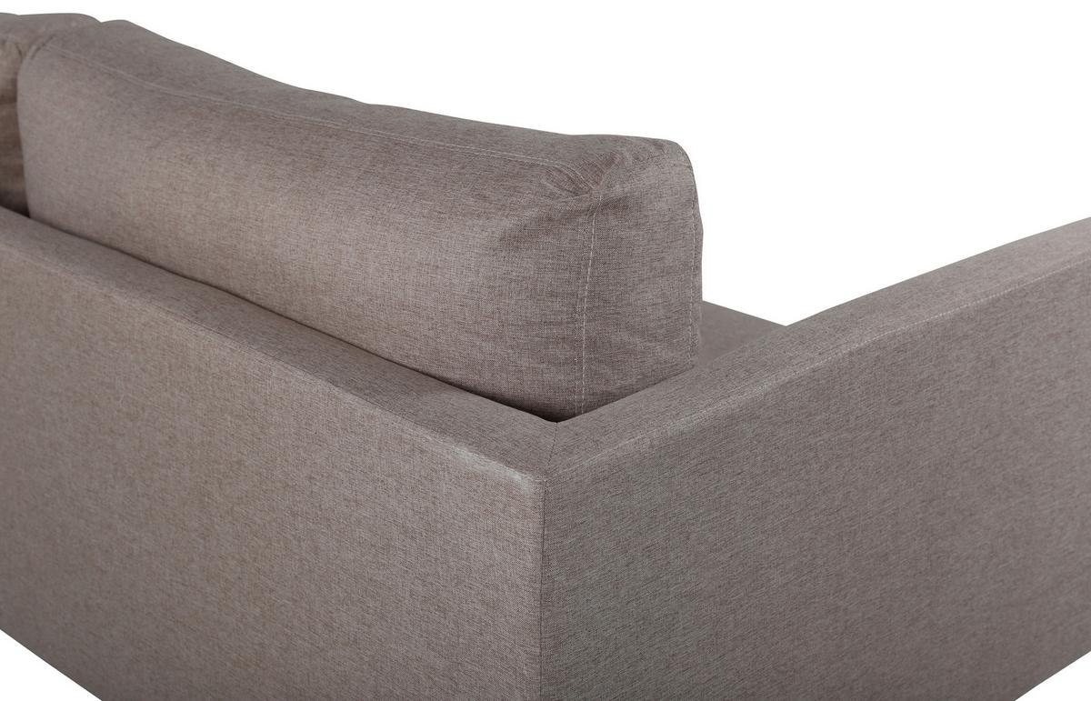 3-Sitzer-Sofa Zoom - Schwarz/Braun, Design, Textil/Metall (260/78/80cm) - Livetastic