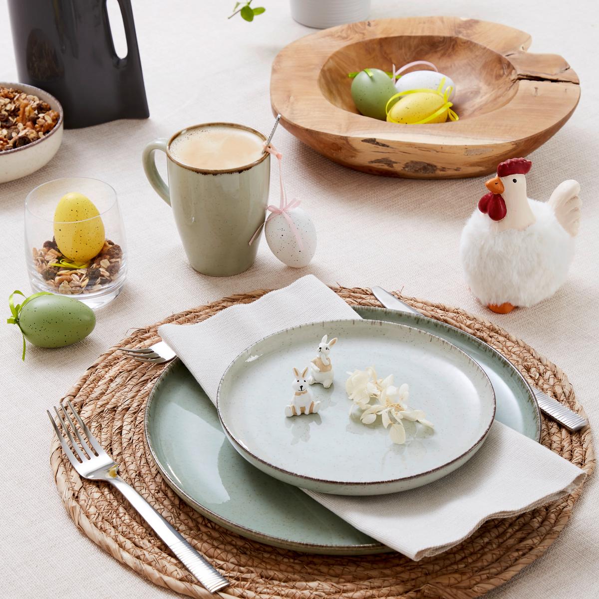 Dekohase Finola - Braun/Weiß, MODERN, Kunststoff (4cm) - Ondega