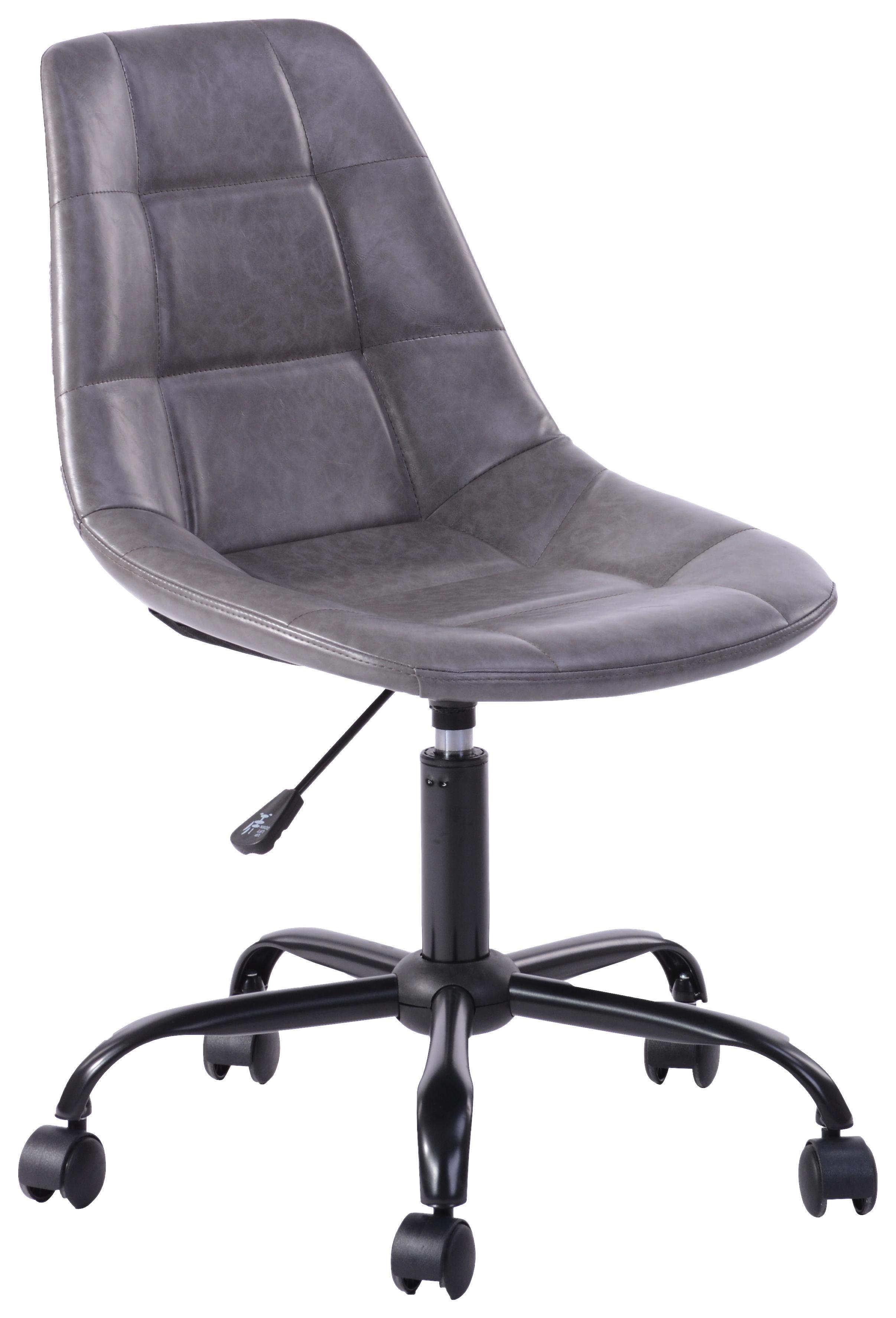 Forgószék Rudolf - Szürke/Fekete, modern, Műanyag/Fém (52/81-89/53,5cm)