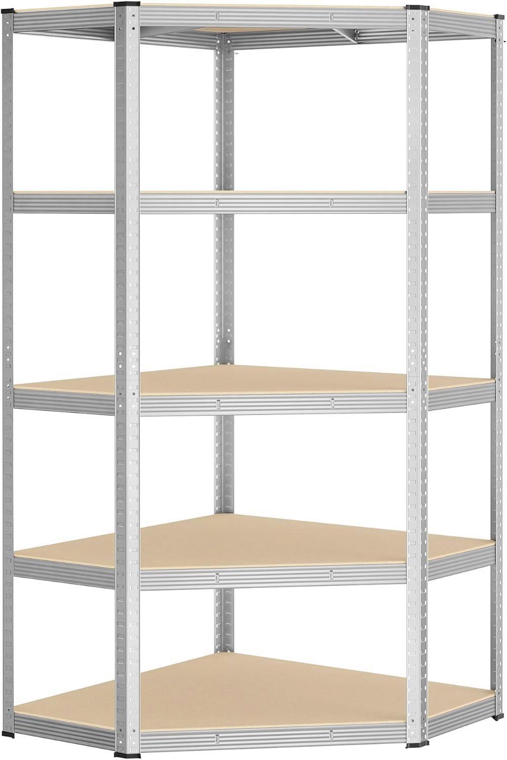 Schwerlastregal Shelving Silberfarben B: 90 cm - Silberfarben, Basics, Holzwerkstoff/Metall (90/180/90cm)