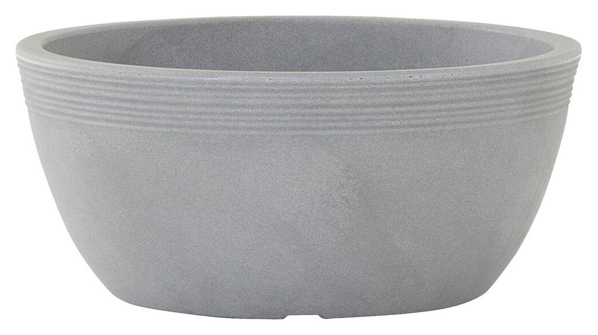 Pflanzentopf Grau D: 48 cm - Grau, Basics, Kunststoff (48/22cm) - Siena Garden