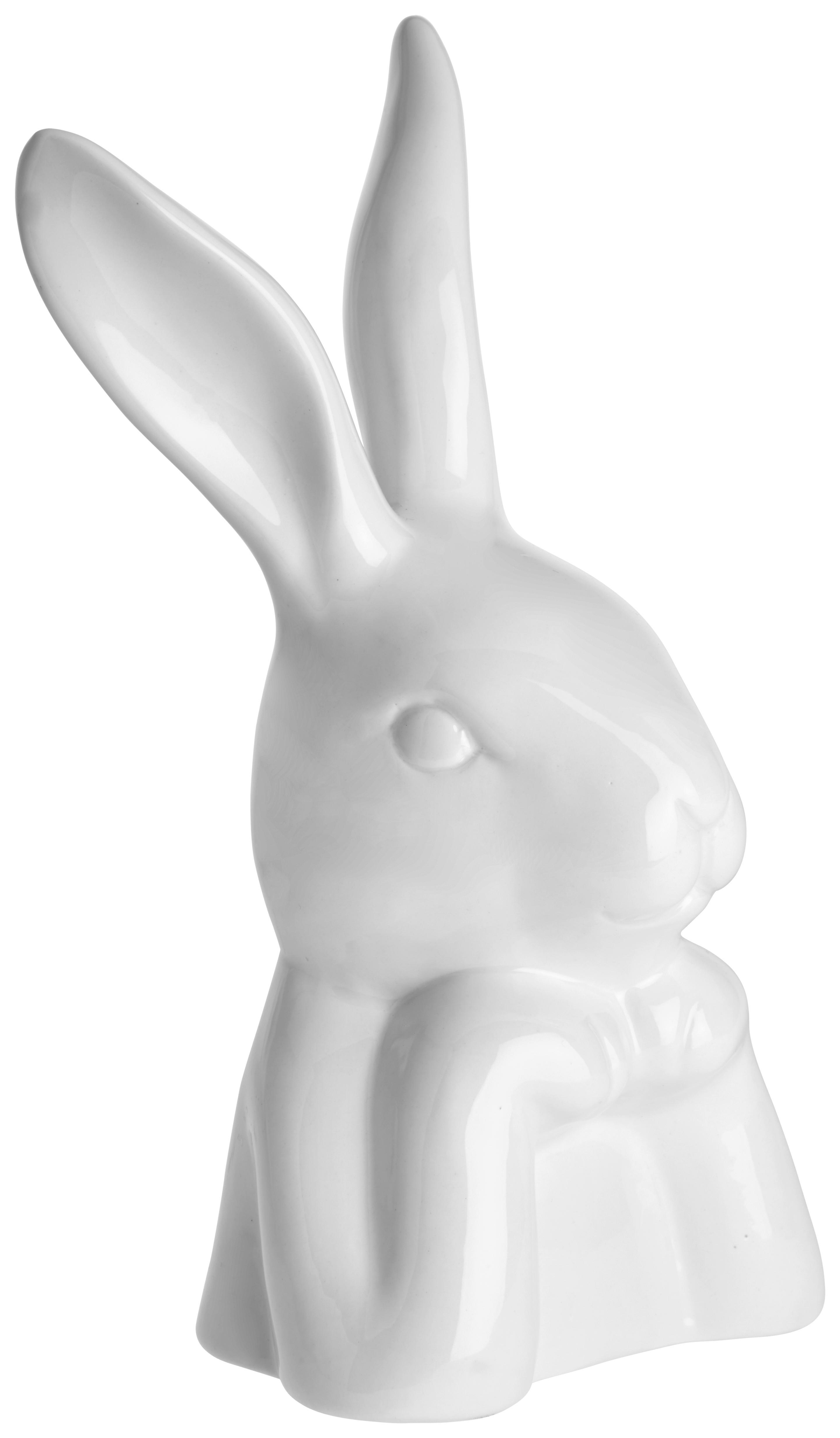 Zajíc Dekorační Bernd I - bílá, Basics, keramika (13/11,6/23,6cm)