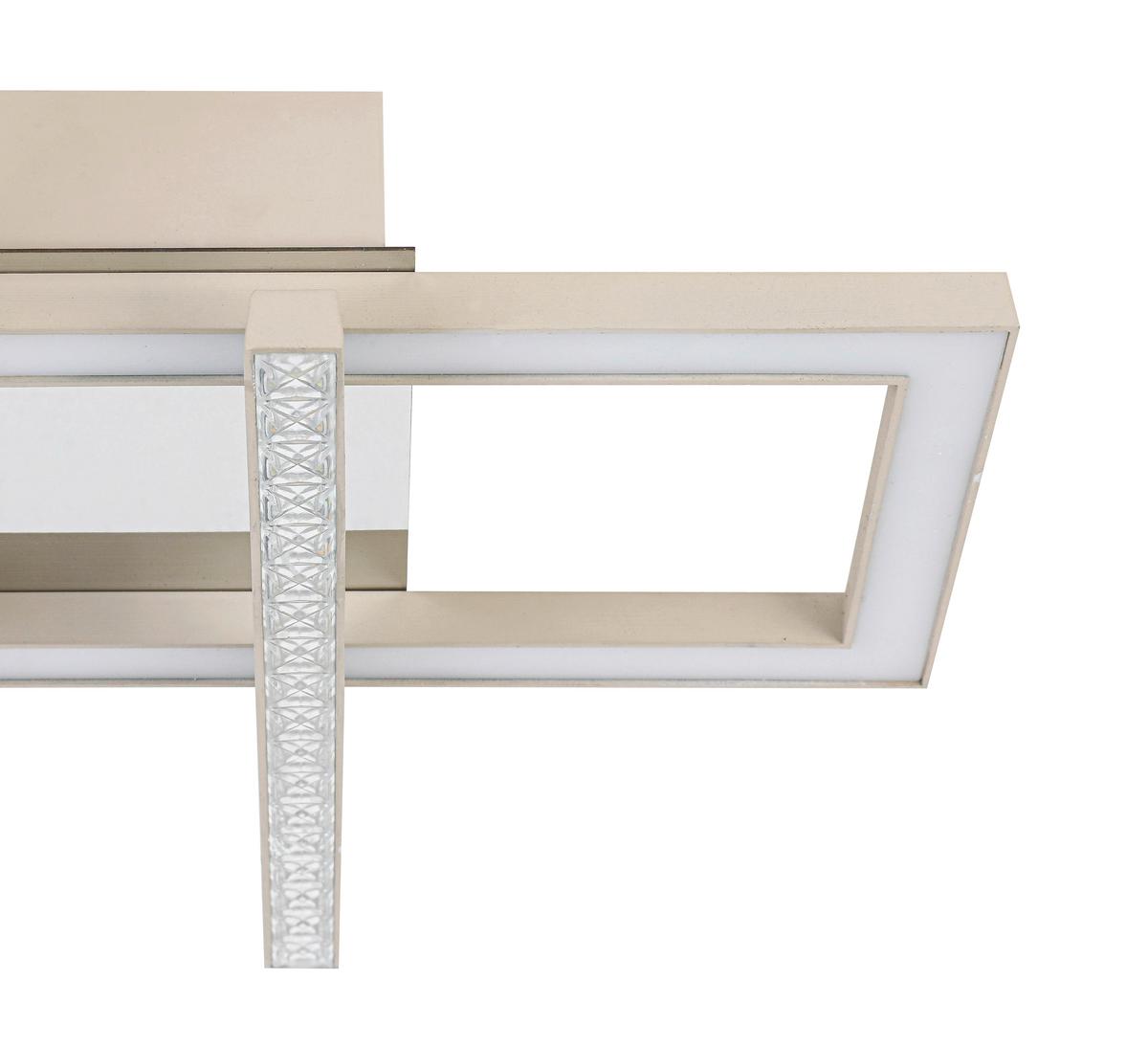 LED-Deckenleuchte Lusa - Sandfarben/Chromfarben, MODERN, Kunststoff/Metall (34/32/6,7cm) - Luca Bessoni