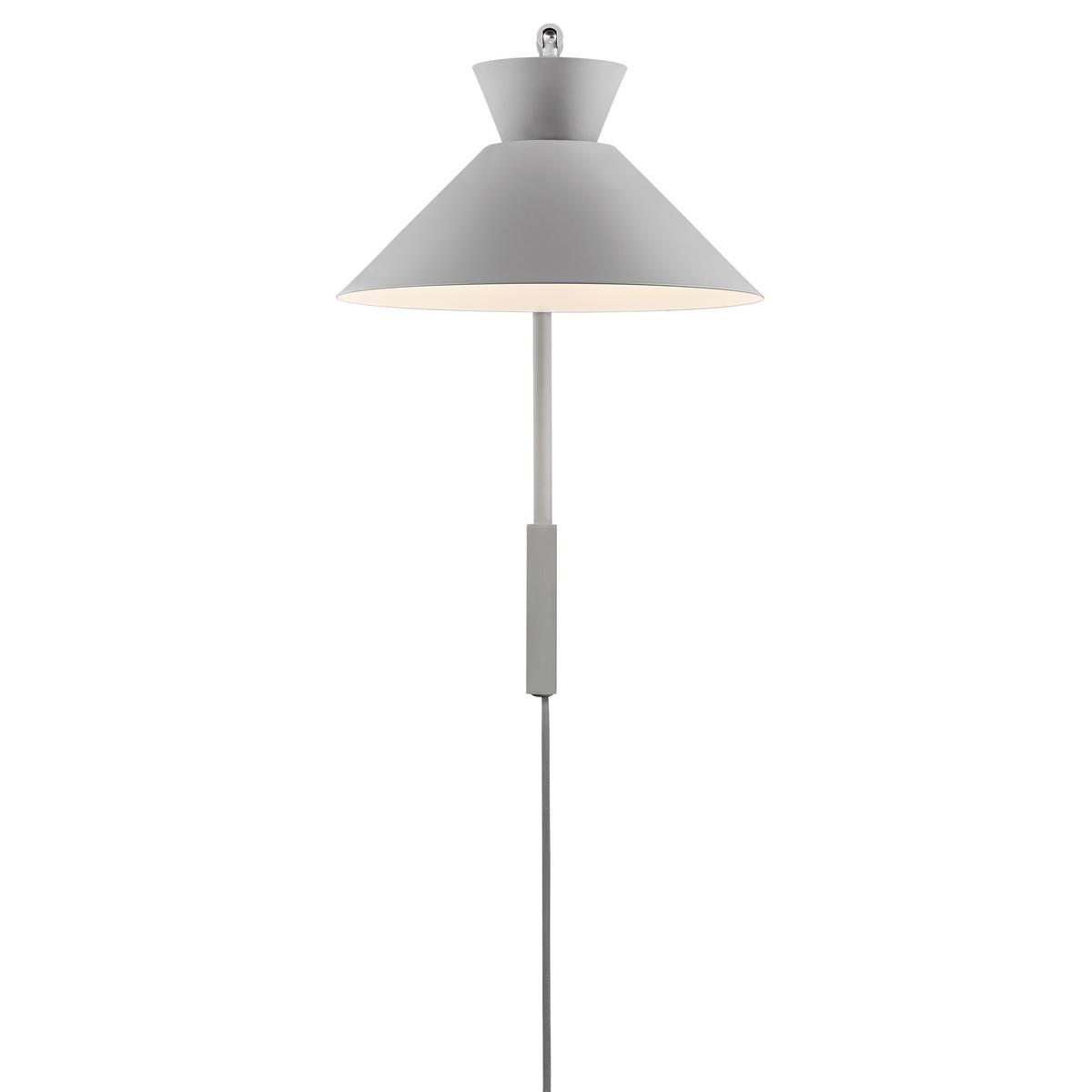 Wandleuchte Dial Grau D: 25 cm - Grau, KONVENTIONELL, Metall (25/40,2cm) - Nordlux
