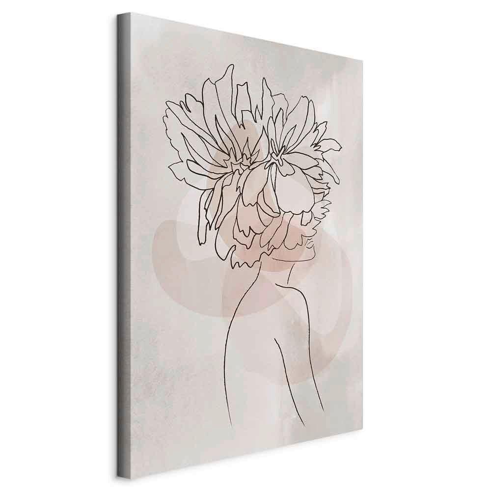 Leinwandbild Beige Greige B: 40 cm - Greige/Beige, Basics, Holzwerkstoff/Textil (40/60/1.2cm) - artgeist