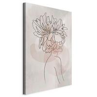 Leinwandbild Beige Greige B: 40 cm - Greige/Beige, Basics, Holzwerkstoff/Textil (40/60/1.2cm) - artgeist