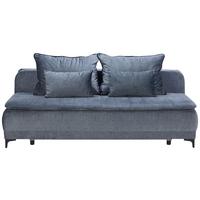 Boxspringsofa Tom Mit Schlaffunktion & Bettkasten - Anthrazit/Schwarz, MODERN, Textil (206/96/96cm) - Ondega