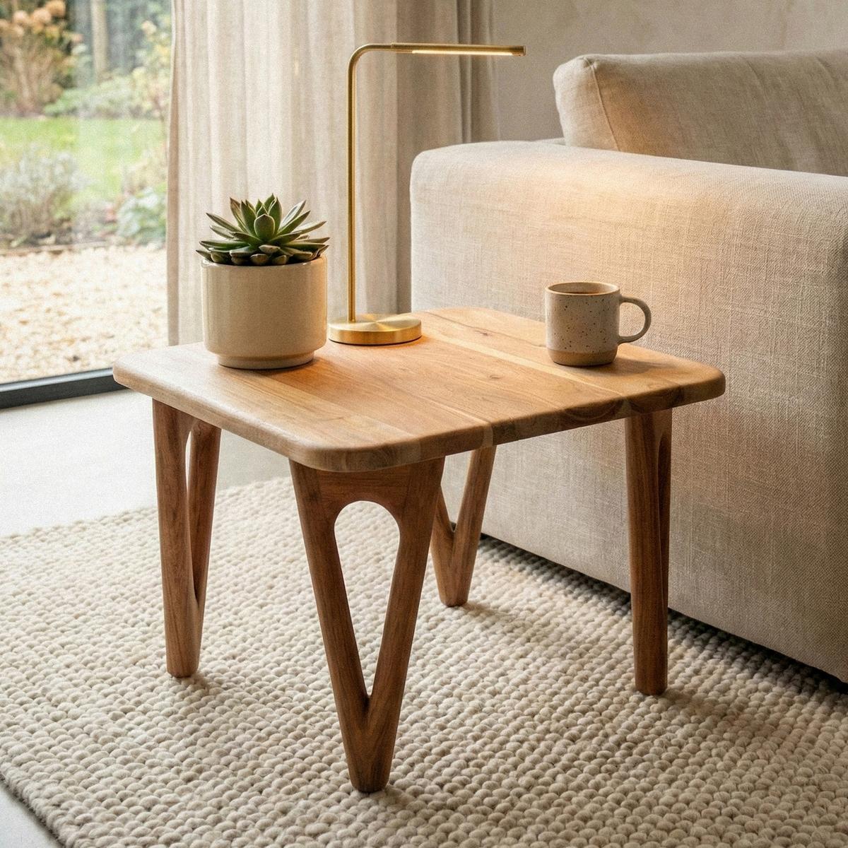 KONFERENČNÍ STOLEK WL7.594 - barvy akácie, Design, dřevo (60/60/40cm) - Livetastic
