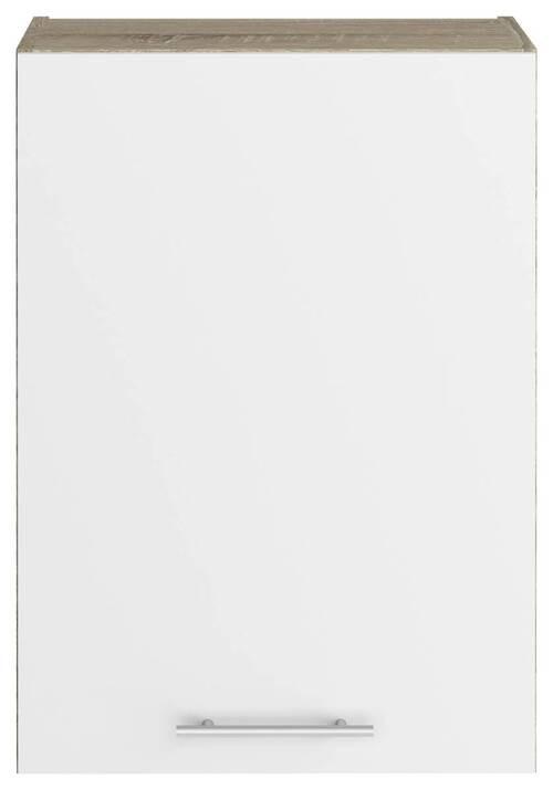 Felsőszekrény Corina - Sonoma tölgy/fehér, fa/fém (50/72,4/34,6cm)