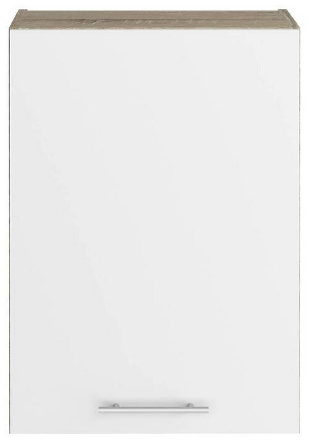 Felsőszekrény Corina - Sonoma tölgy/fehér, fa/fém (50/72,4/34,6cm)