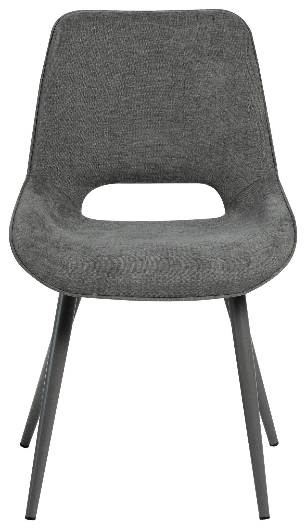 Stuhl Vero Grau B: 50 cm - Grau, MODERN, Textil/Metall (50/86/62cm) - Livetastic