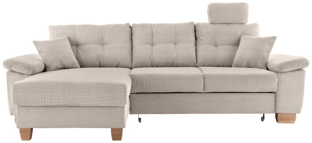 Ecksofa Brizzini, Beige S: 176x270 Cm - Beige/Naturfarben, MODERN, Textil (176/270cm) - Livetastic