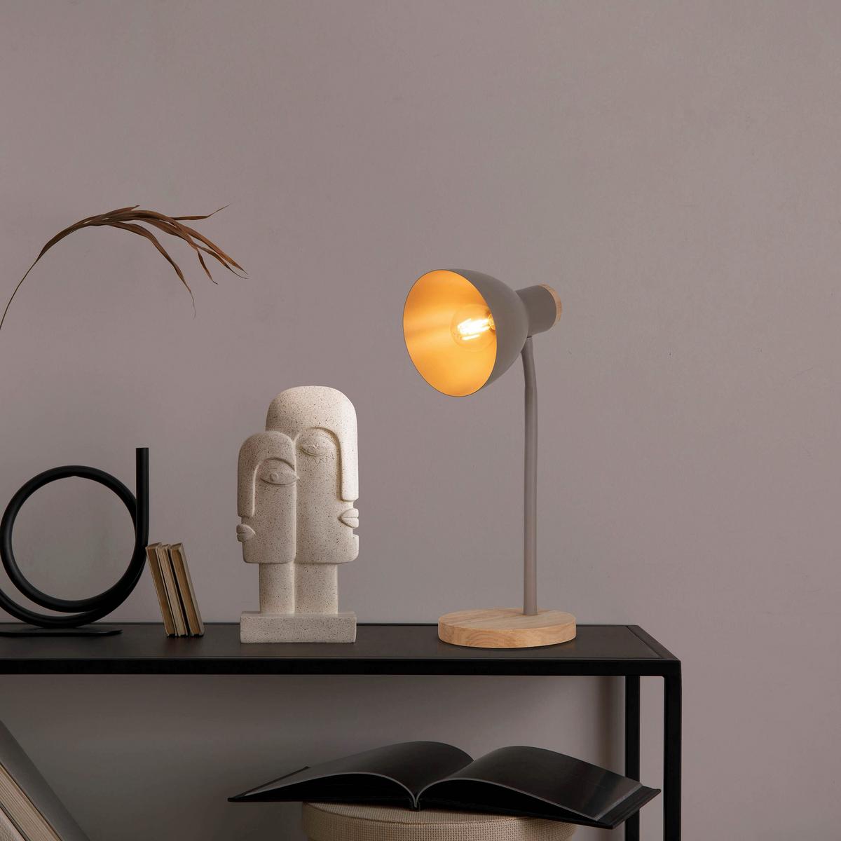 Tischleuchte Exkl. E14 - KONVENTIONELL, Holz/Metall (14/14/36cm) - Näve