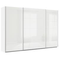 Tolóajtós Szekrény Feldkirch 315/210 Cm - magasfényű fehér/fehér, Modern, faalapú anyag/Üveg (315/210/62cm)