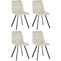 Stuhl-Set Leon - Beige/Schwarz, LIFESTYLE, Holz/Textil (45/88/55cm) - Livetastic