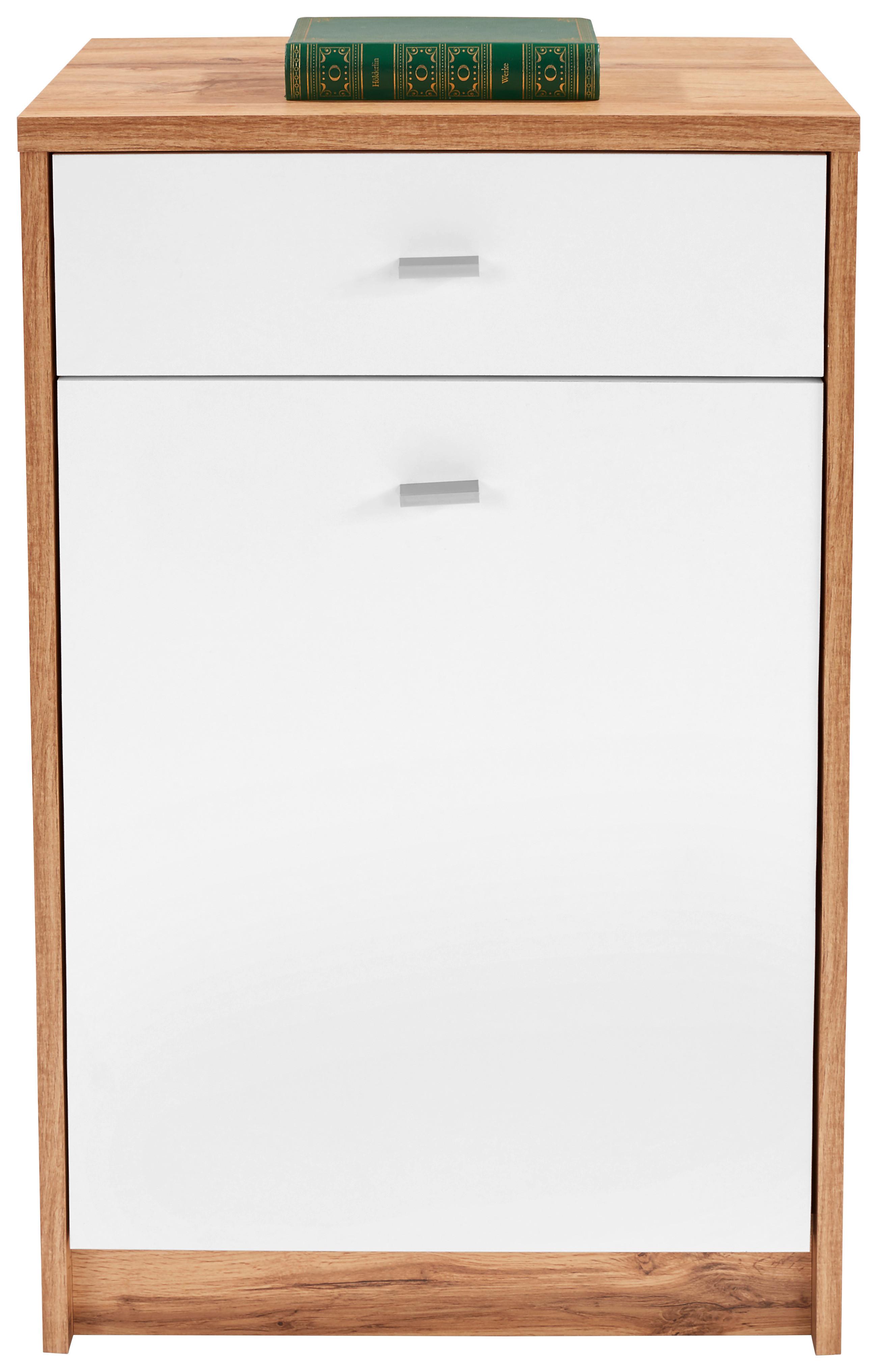Kommode B 50cm 4-you New, Wotan Eiche Dekor/weiß - Eichefarben/Weiß, MODERN, Holzwerkstoff (50/85,4/34,6cm)