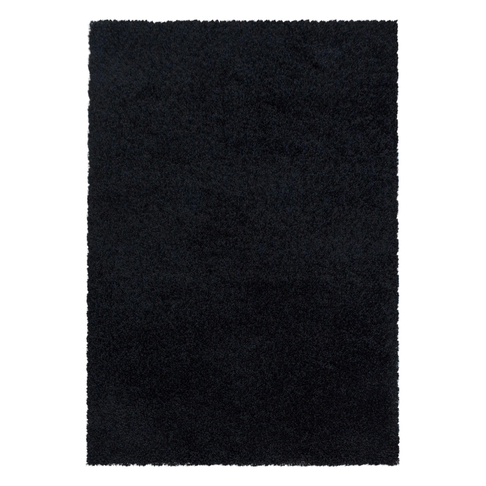Hochflor Teppich Schwarz Naturfaser Sydney 160x230 cm - Schwarz, Basics, Textil (160/230cm)