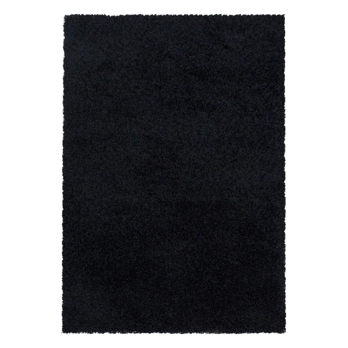 Hochflortepich Schwarz Sydney 60x110 cm - Schwarz, Basics, Textil (60/110cm)